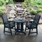 Highwood Usa Weatherly 3pc Round Outdoor Patio Furniture Dining Set AD-DNW36-FBE - alternate 3